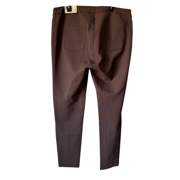 Soft Surroundings Sz 1X (18/20) Super Sleek Leggings Slim Station Brown New NWT - Picture 2 of 13